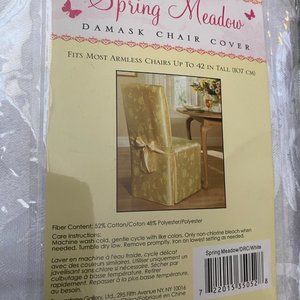 Brand New - White Damask Chair Slipcovers - 4 Covers Available
